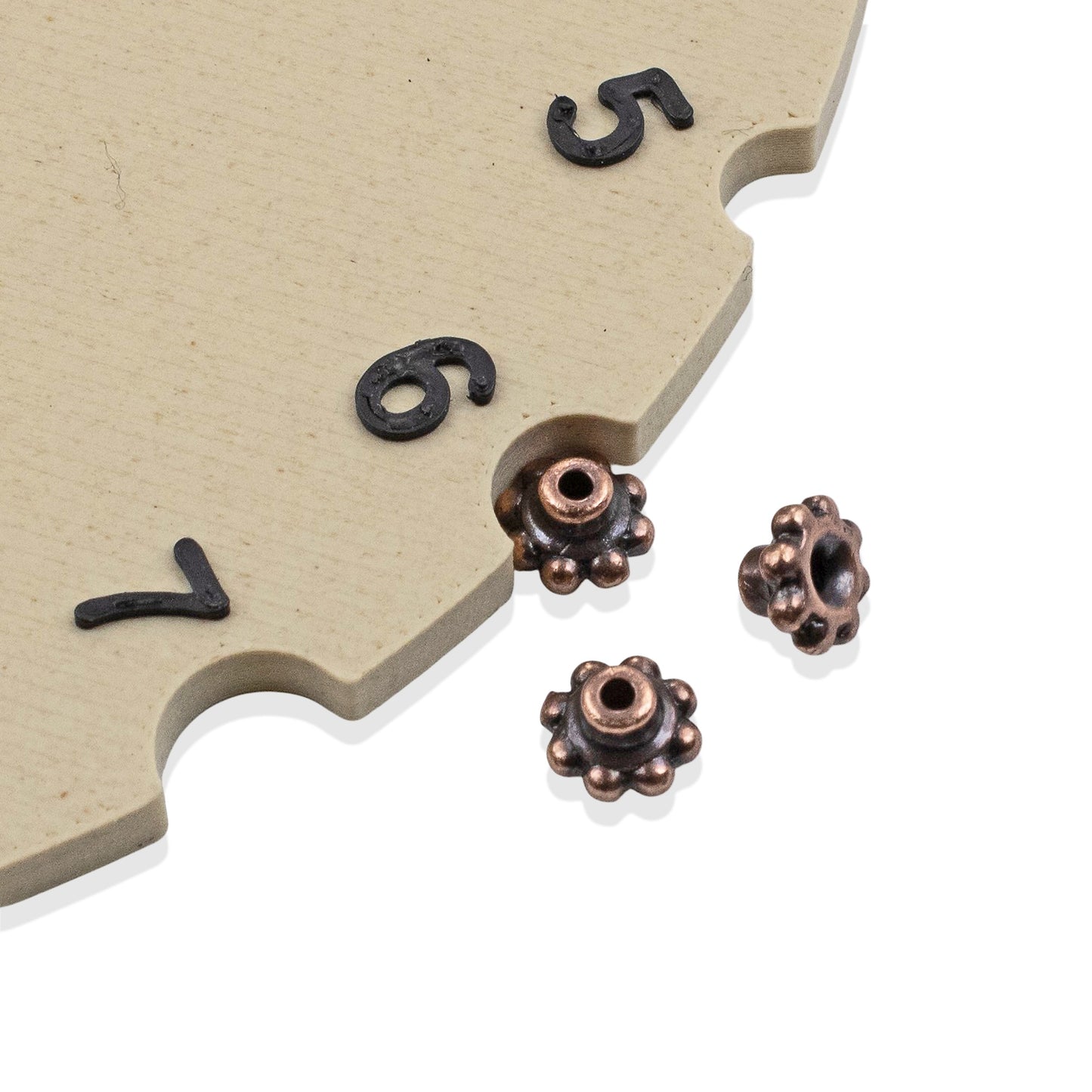 Antique Copper BeadAligners: Large Hole Bead Stabilizers Decorative Spacers 10-Pack