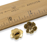 2 Gold Apple Blossom Buttons - TierraCast Flower With Shank Back - Versatile Use