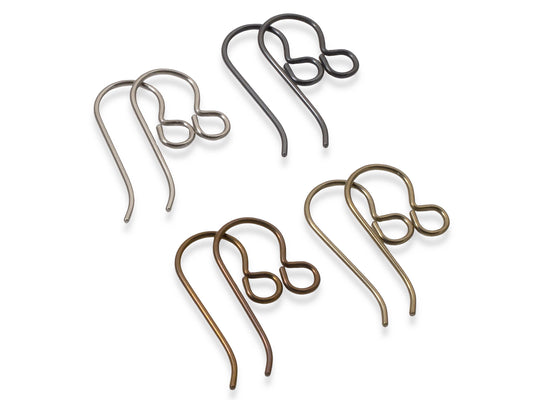 Niobium Earthy Variety Pack, Premium Ear Wires, Hypoallergenic Earring Hooks for Sensitive Ears, USA Made