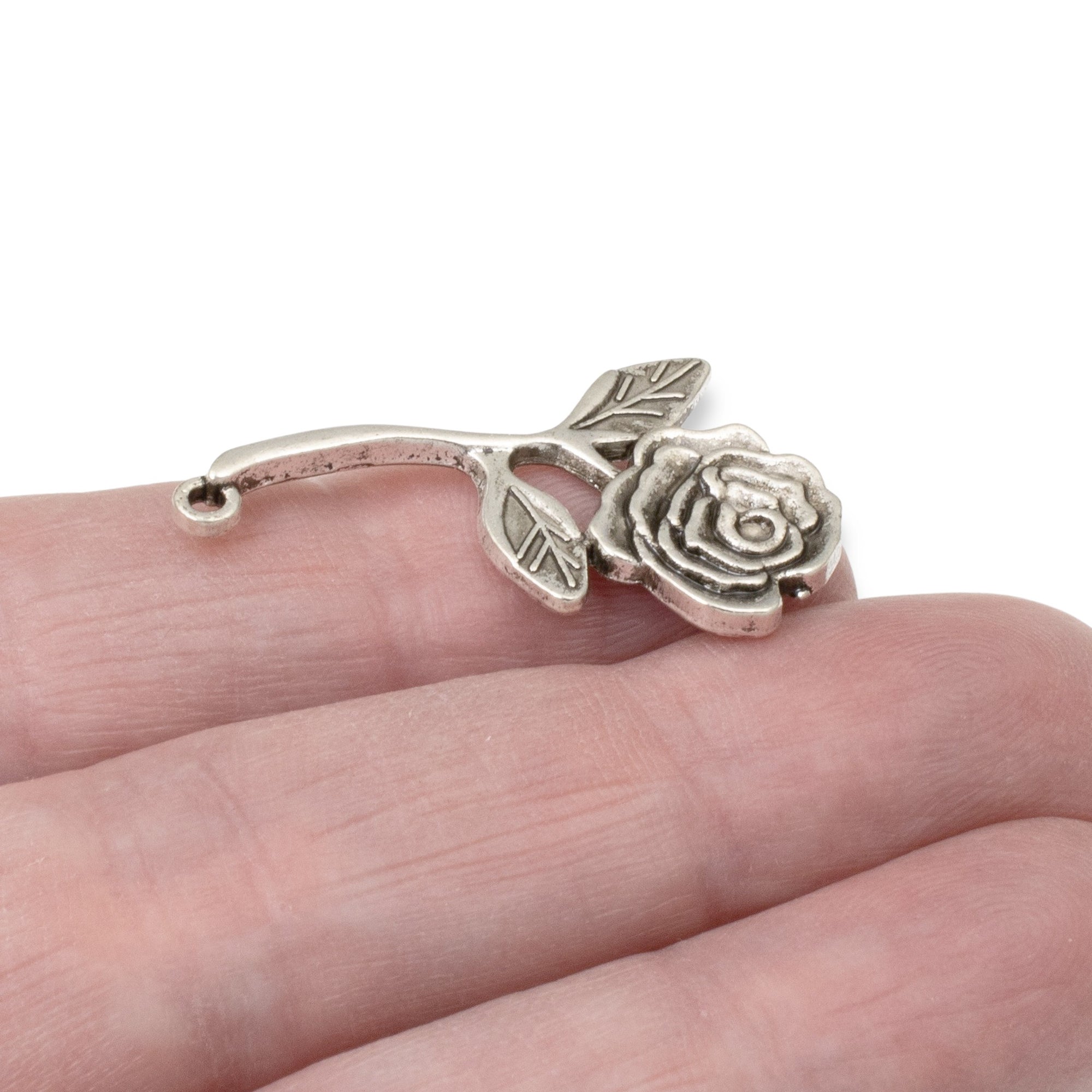 12 Rose Charms for Jewelry Making | Hackberry Creek