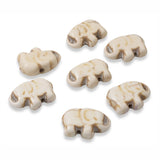 20 Off-White Elephant Beads - Small Lucky Elephants - Animal Beads for Crafts