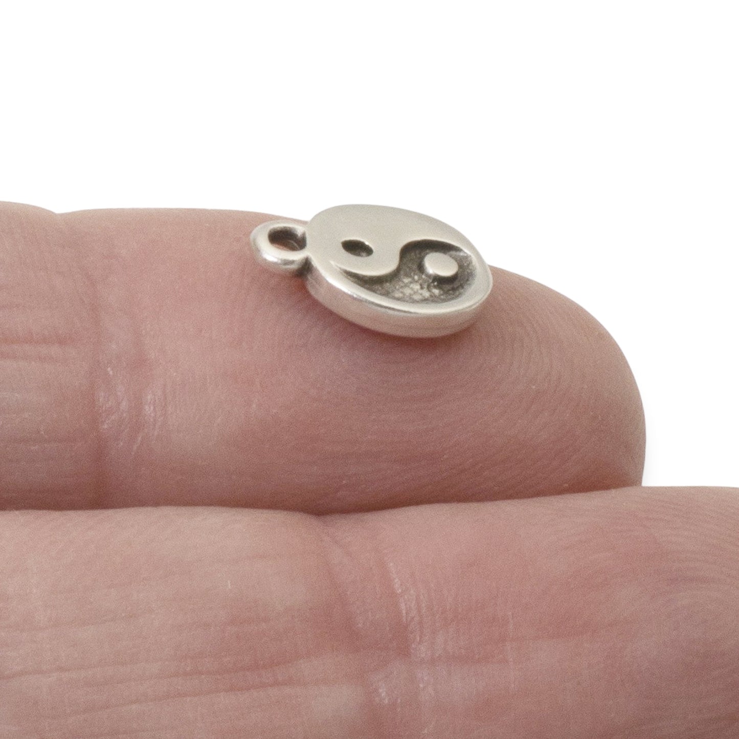 Yin Yang Charm, 6-Pack Mini Silver Balance Symbols, Spiritual Jewelry Making