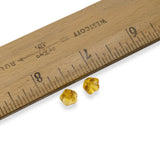 25 Golden Yellow Bell Flower Beads, 6x8mm Czech Glass Flowers for DIY Jewelry Making
