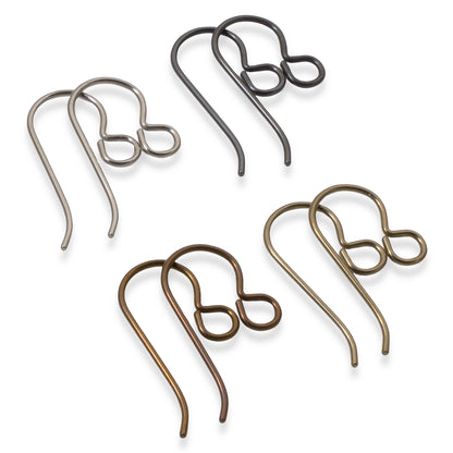 Niobium Earthy Variety Pack, Premium Ear Wires, Hypoallergenic Earring Hooks for Sensitive Ears, USA Made