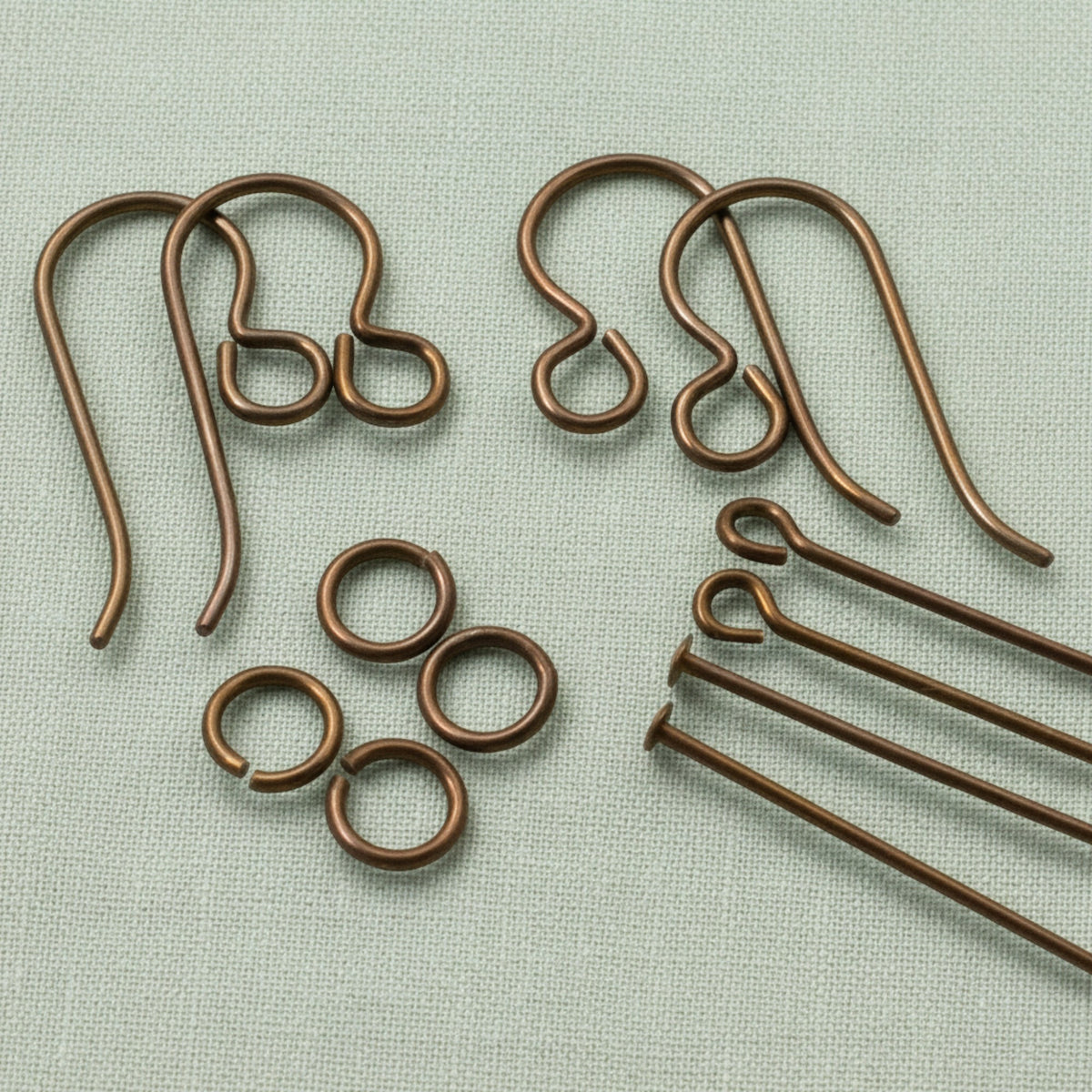 Niobium Earring Kit: Bronze Hypoallergenic Complete Findings 2 Pairs Sensitive Ears USA Made
