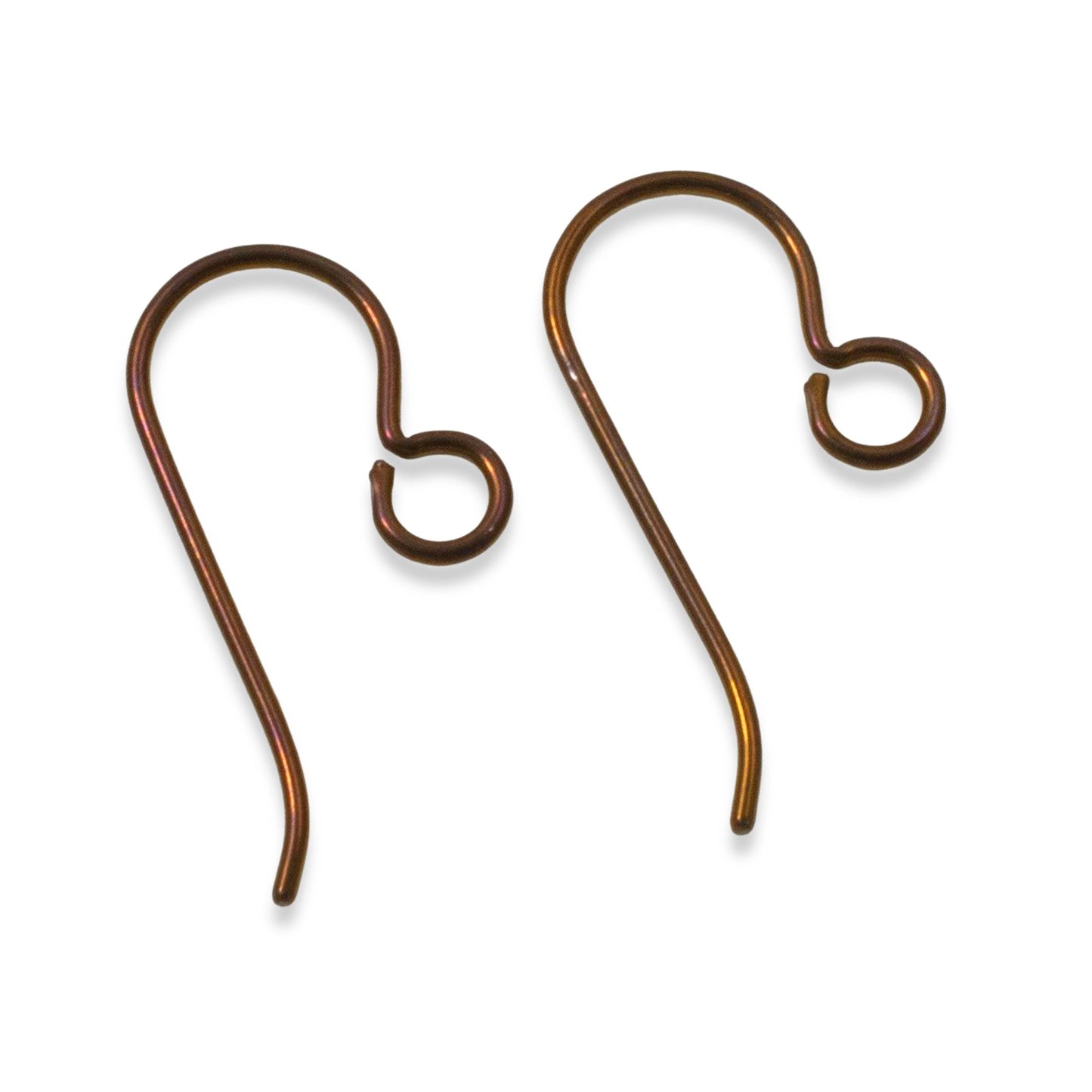 10 Premium Bronze Niobium Ear Wires - Hypoallergenic Earring Hooks - USA Made