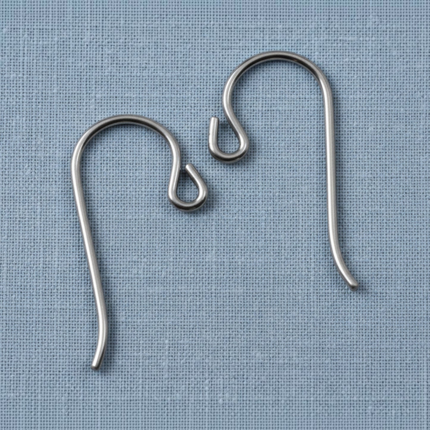 Niobium Ear Wires Gray: Hypoallergenic Small Loop French Hook 50-Pack