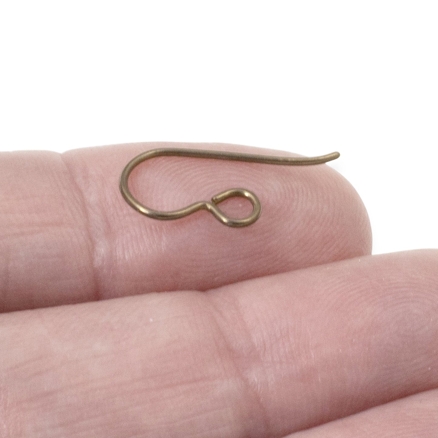 10 Antique Brass Niobium Ear Wires - Regular Loop - Hypoallergenic Earring Hooks