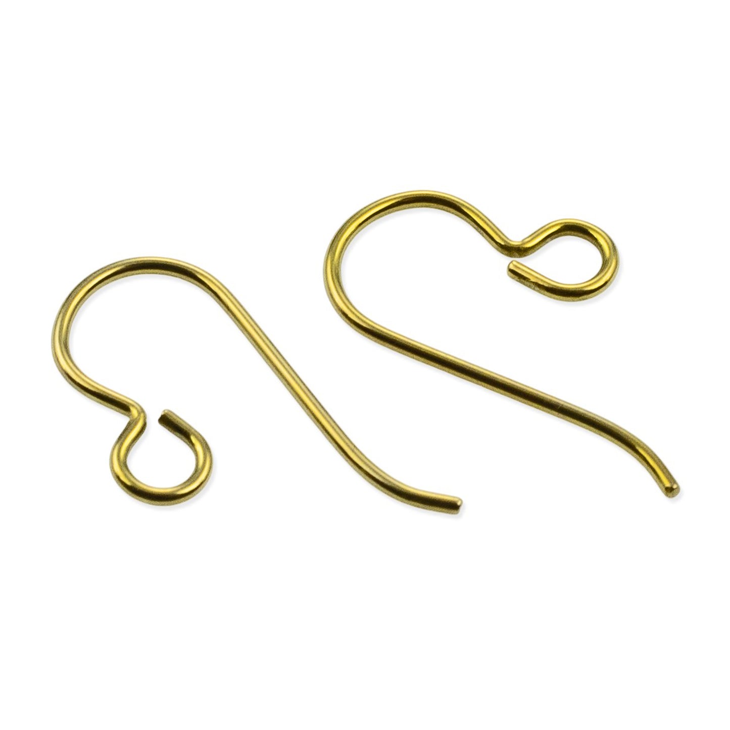 Yellow Niobium Ear Wires: Hypoallergenic French Hook 20 Gauge 8x20mm USA Made 10-Pack
