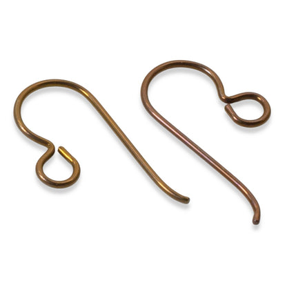 50-Pack Bronze Niobium Ear Wires, Professional Jewelry Supply, Hypoallergenic