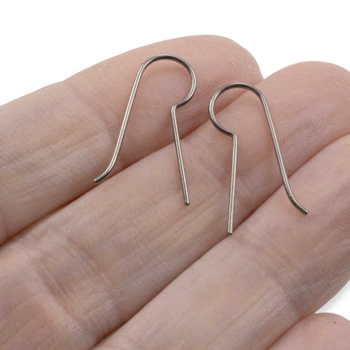Titanium Earring Hooks 20 Pack: Regular Leg Ear Wire Blanks Hypoallergenic Sensitive Ears USA Made
