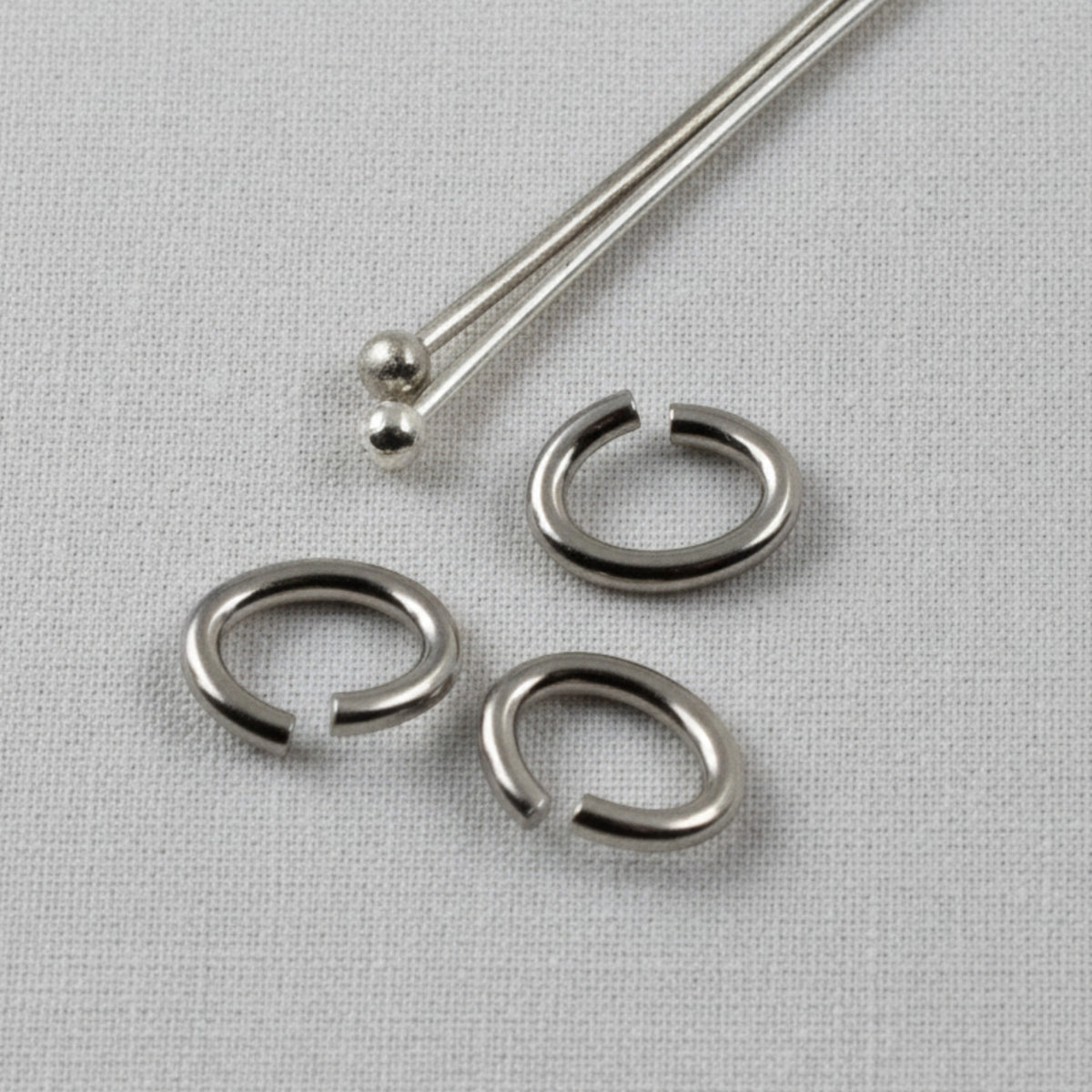 Titanium Oval Jump Rings, Large 3-Pack, Hypoallergenic Open Findings