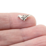 4 Silver Dove Beads, TierraCast Paloma Bird Bead for Peace & Nature DIY Jewelry