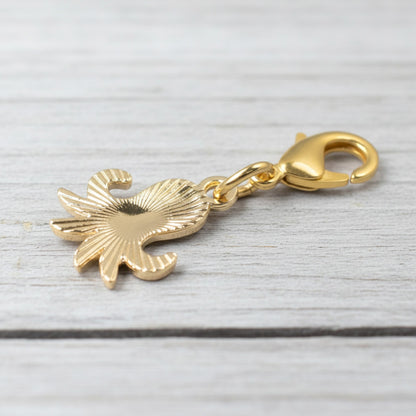 Pink Octopus Clip-On Charm, Gold-Plated Sea Life Handbag and Jewelry Accessory