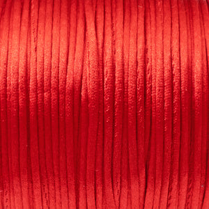 Red Satin Nylon Cord - 1mm Smooth String - 30 Meter Spool - Christmas Jewelry Cord