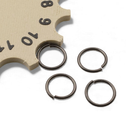 25 Pcs 10mm Gunmetal Black Round Open Jump Rings, TierraCast 18 Gauge