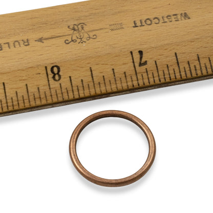 Open Frame Hoop Antique Copper: 25mm Charm Holders 2-Pack Nunn Design USA