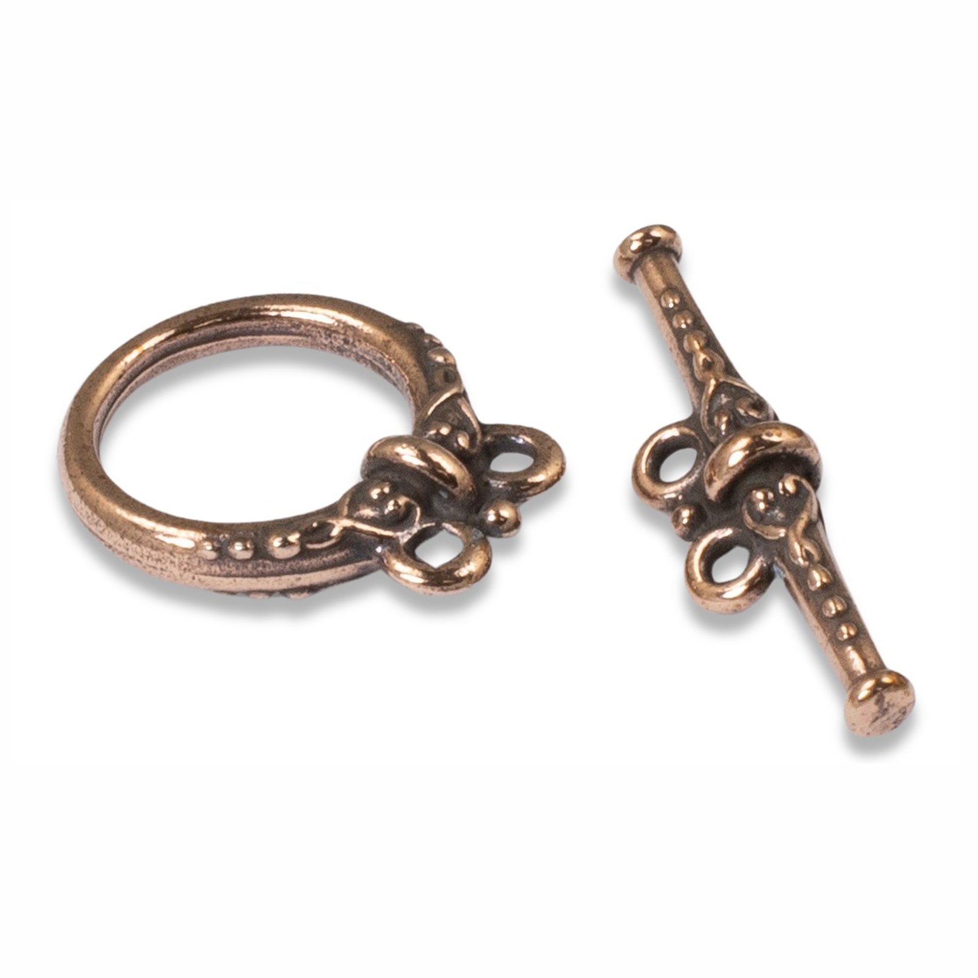 Copper Heirloom Two Strand Toggle Clasp, TierraCast