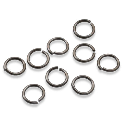 100-Pack Black 20 Gauge Round Jump Rings, 4mm Inside Diameter
