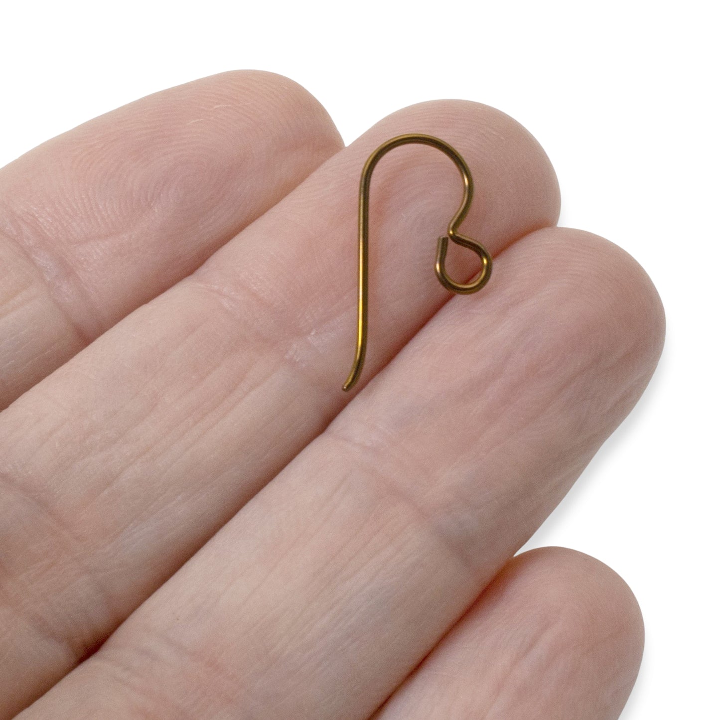 50-Pack Bronze Niobium Ear Wires, Professional Jewelry Supply, Hypoallergenic