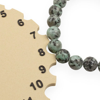 Sesame Jasper Beads: Sage Green 8mm Round Natural Stone 15-Inch Strand 48Pcs