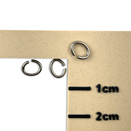 Titanium Oval Jump Rings, Large 3-Pack, Hypoallergenic Open Findings