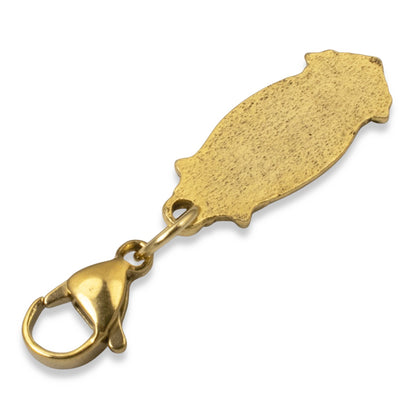 Miraculous Medal Clip On Charm: Gold Virgin Mary Catholic Jewelry Gift