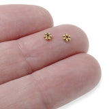 50 Antique Gold 3mm Daisy Spacer Beads - TierraCast Tiny Beads - DIY Jewelry