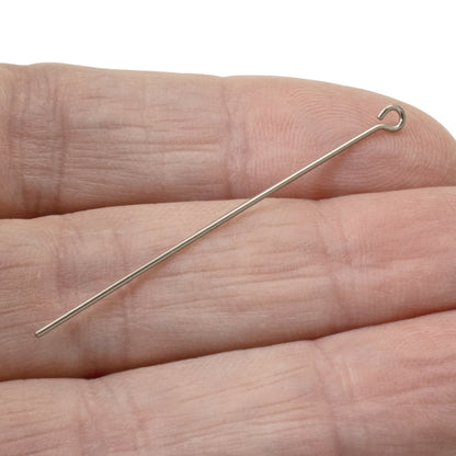 Gray Niobium Eye Pins 20G 1.75" Hypoallergenic USA Made 20pk