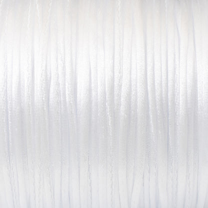 White Satin Nylon Cord - 1mm Smooth String - 30 Meter Spool - DIY Jewelry Cord