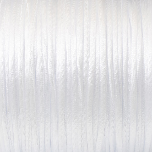 White Satin Nylon Cord - 1mm Smooth String - 30 Meter Spool - DIY Jewelry Cord