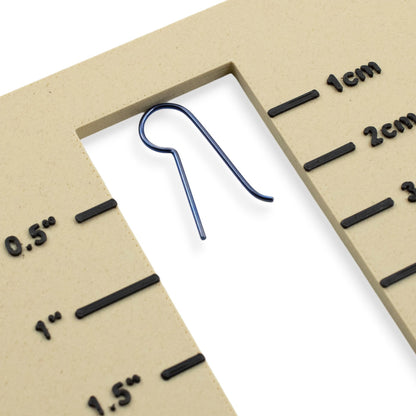 Niobium Earring Hooks Dark Blue 10 Pack: Regular Leg Ear Wire Blanks Hypoallergenic Sensitive Ears USA Made