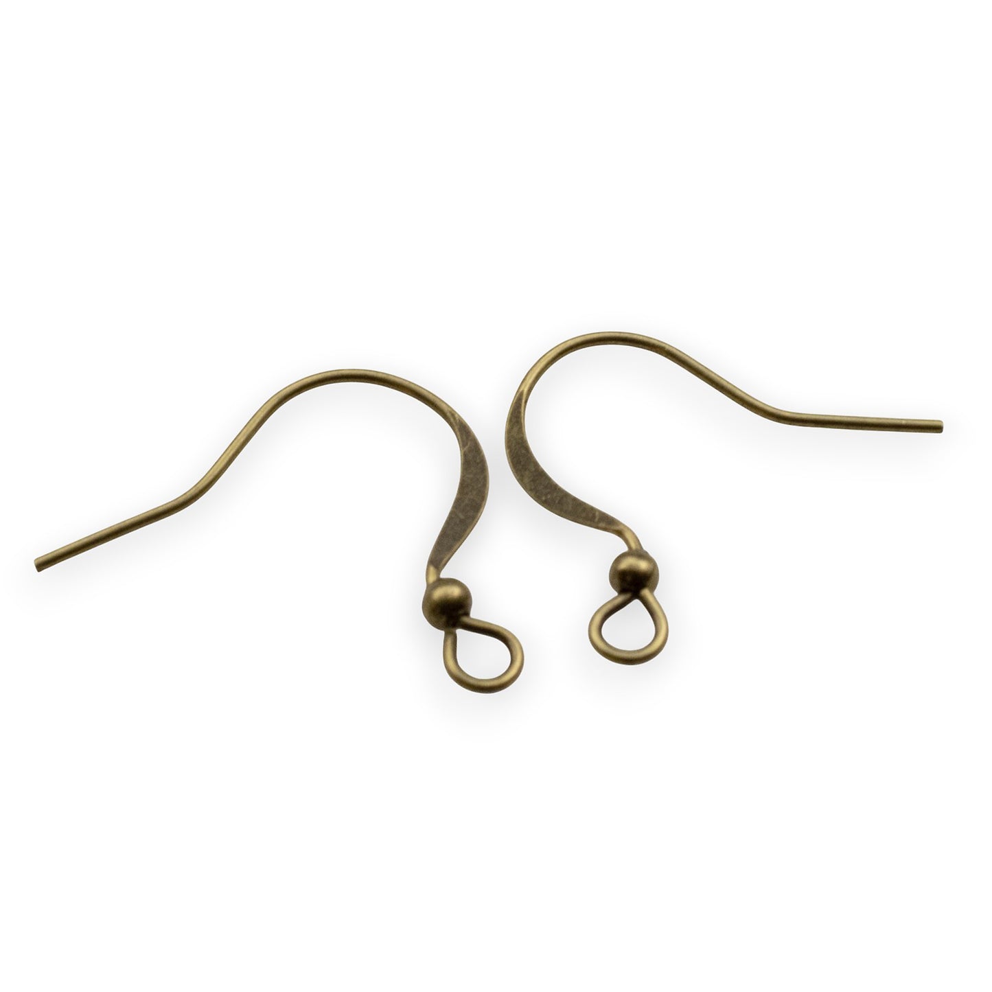 200-Pack Antique Brass Ear Wires with Accent Beads - Vintage-Style Earring Hooks