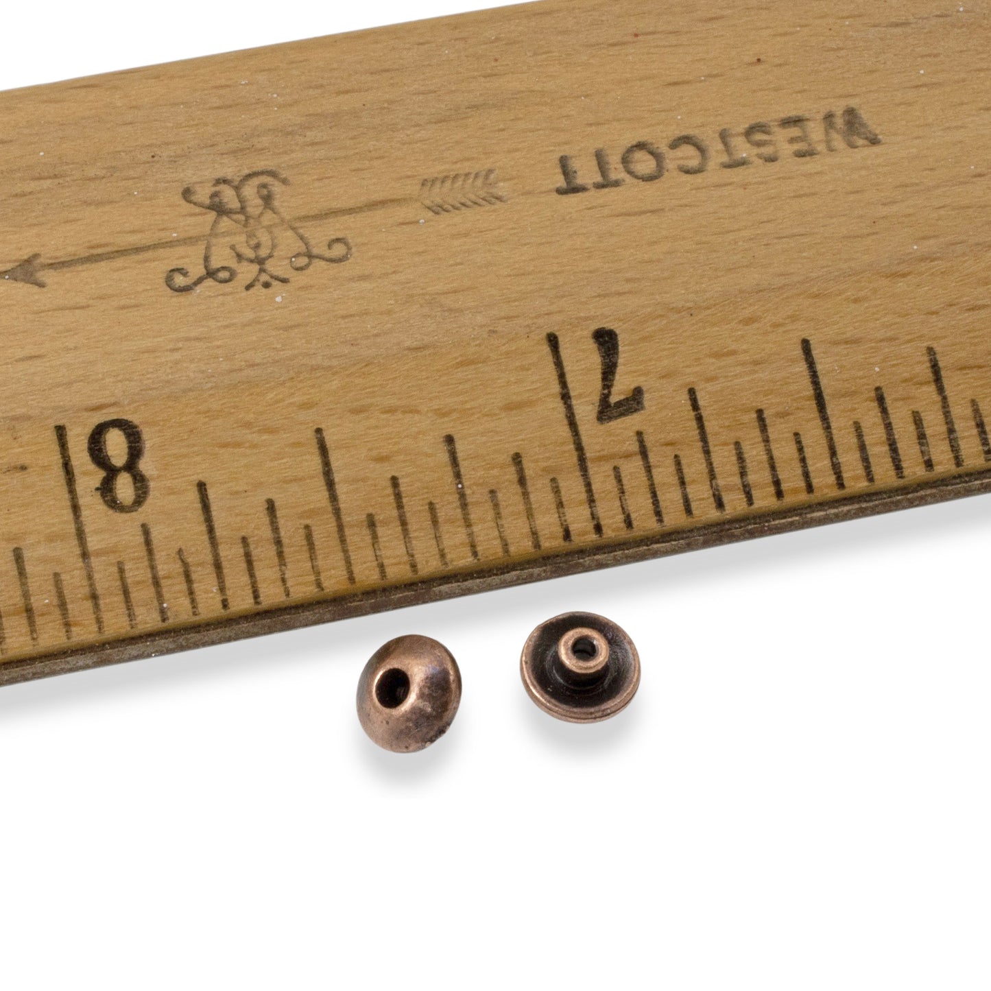 Copper BeadAligners 50-Pack: Classic Stabilizers for Lampwork Large Hole Beads