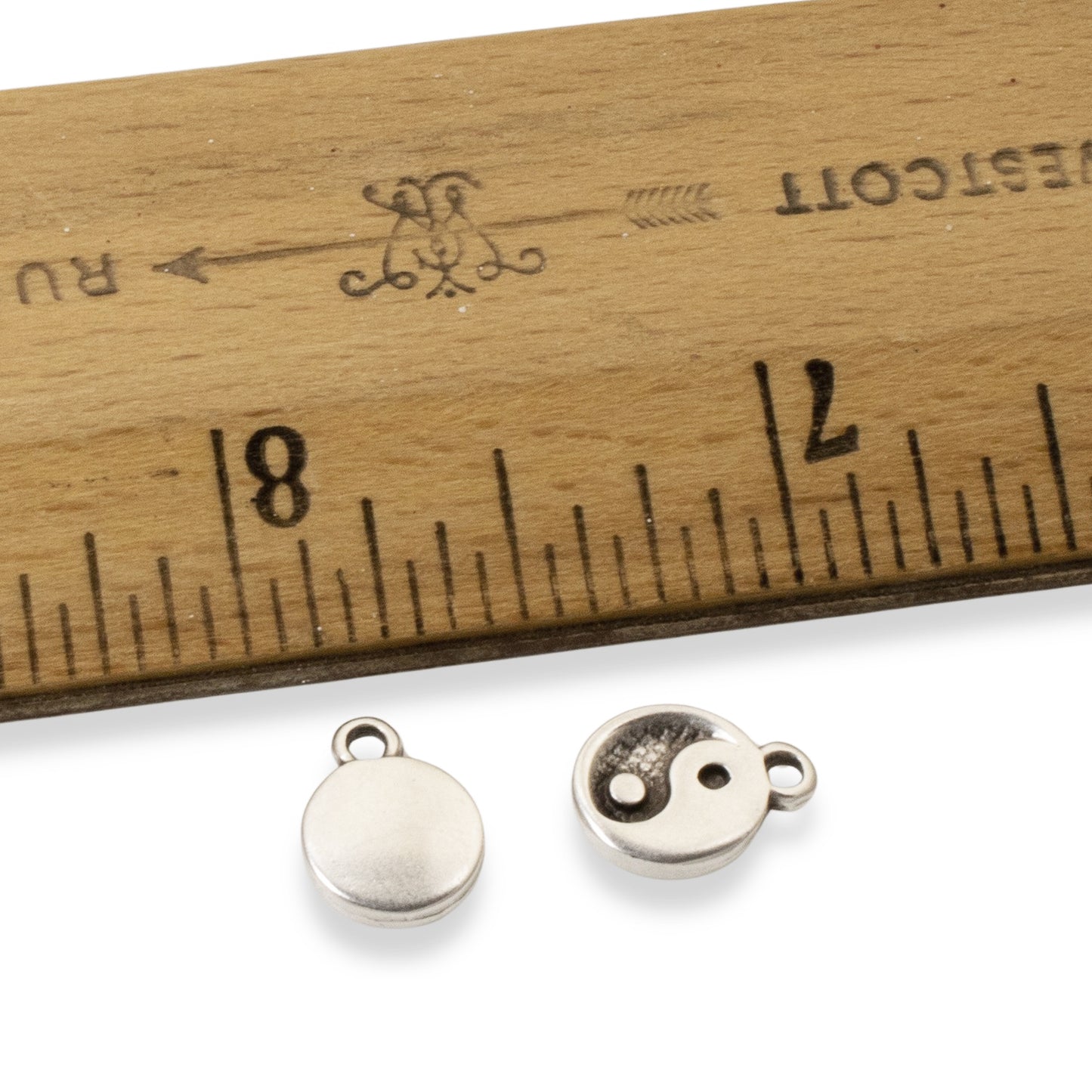 Yin Yang Charm, 6-Pack Mini Silver Balance Symbols, Spiritual Jewelry Making