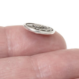 4 Silver Thistle Buttons, TierraCast Leather Clasp + Shank Back