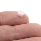 50 Pink Airy Pearl Tile Mini Beads, 5mm Square 2-Hole Czech Glass Beads