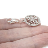 Silver Celtic Trinity Knot Clip-On Charm, Elegant Circle Design + Lobster Clasp