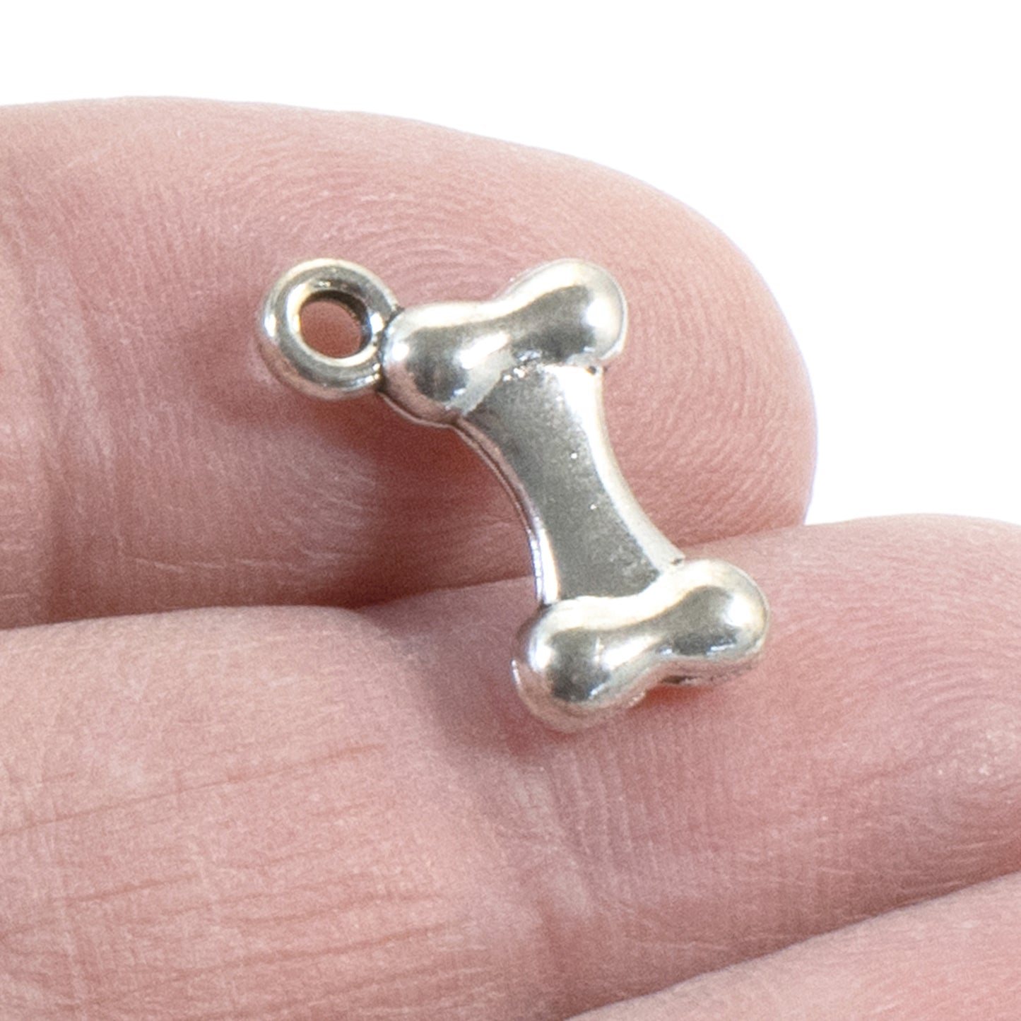 Silver Dog Bone Charms, 20-Pack Pet Lover Supplies for DIY Jewelry & Keychains