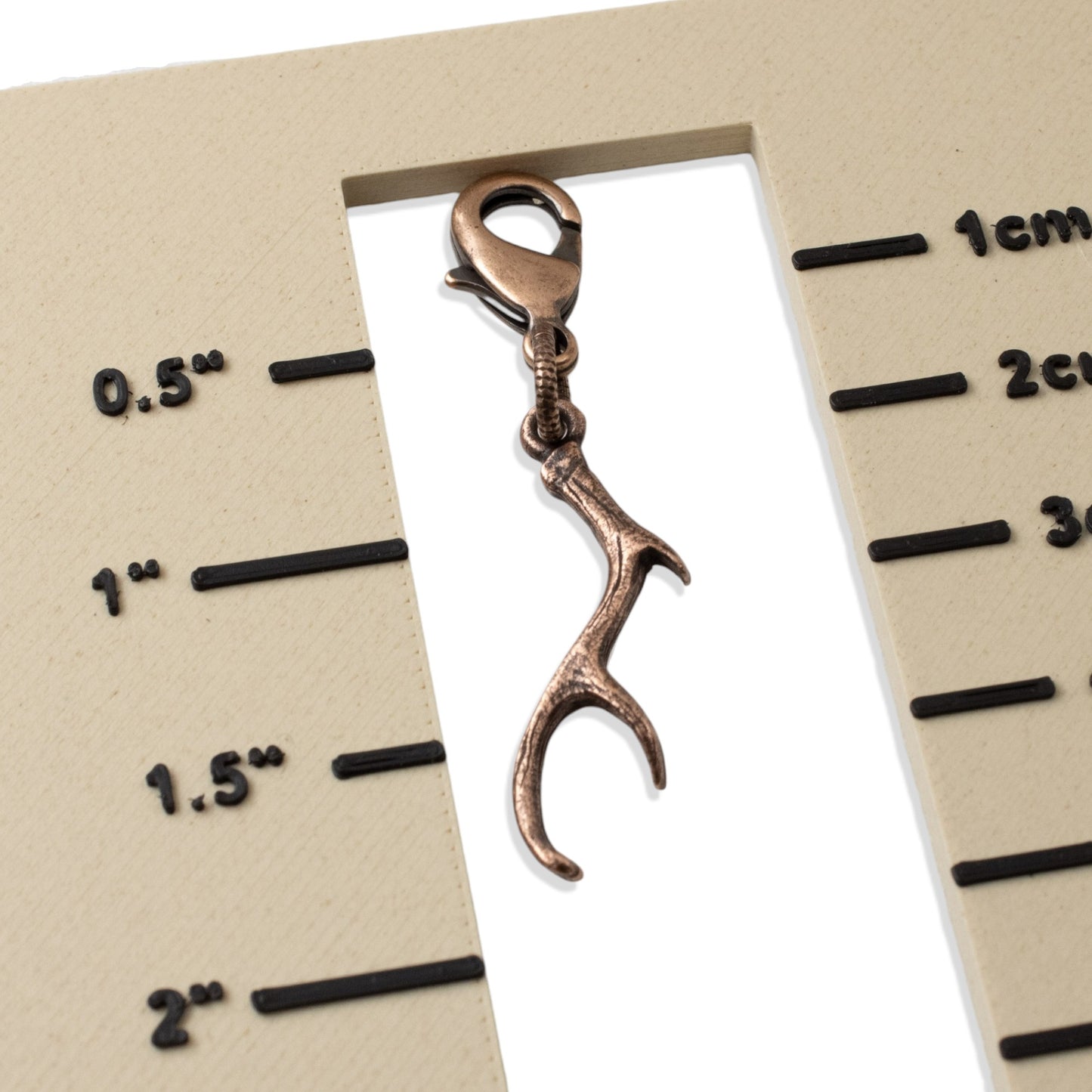 Copper Antler Clip-On Charm: Nature-Inspired Accessory for Bags and Jewelry