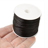 Black Satin Nylon Cord - 1mm Smooth String - 30 Meter Spool - DIY Jewelry Cord