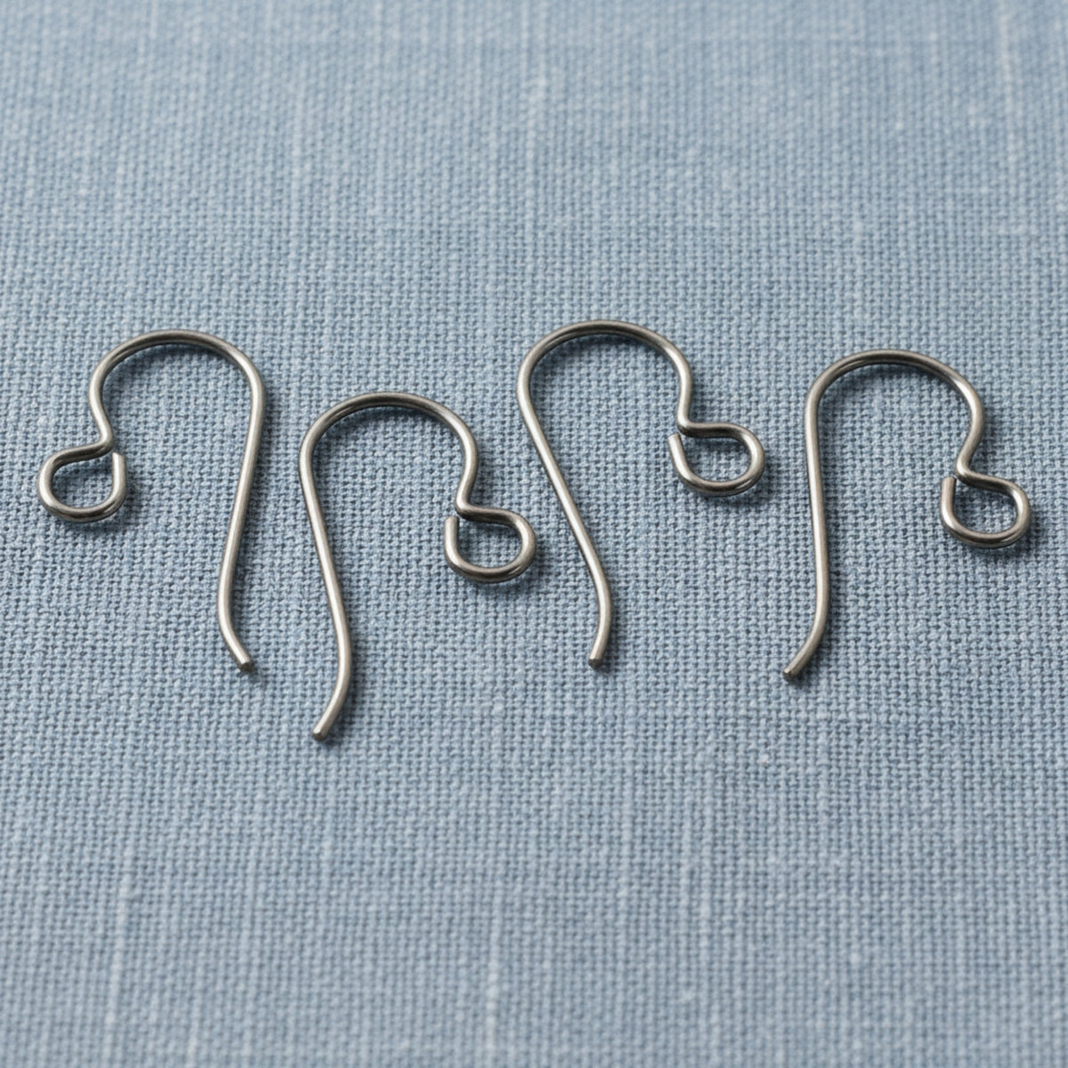 Niobium Earring Kit Gray, Complete Findings for 2 Pairs, Just Add Beads, Hypoallergenic Jewelry Making