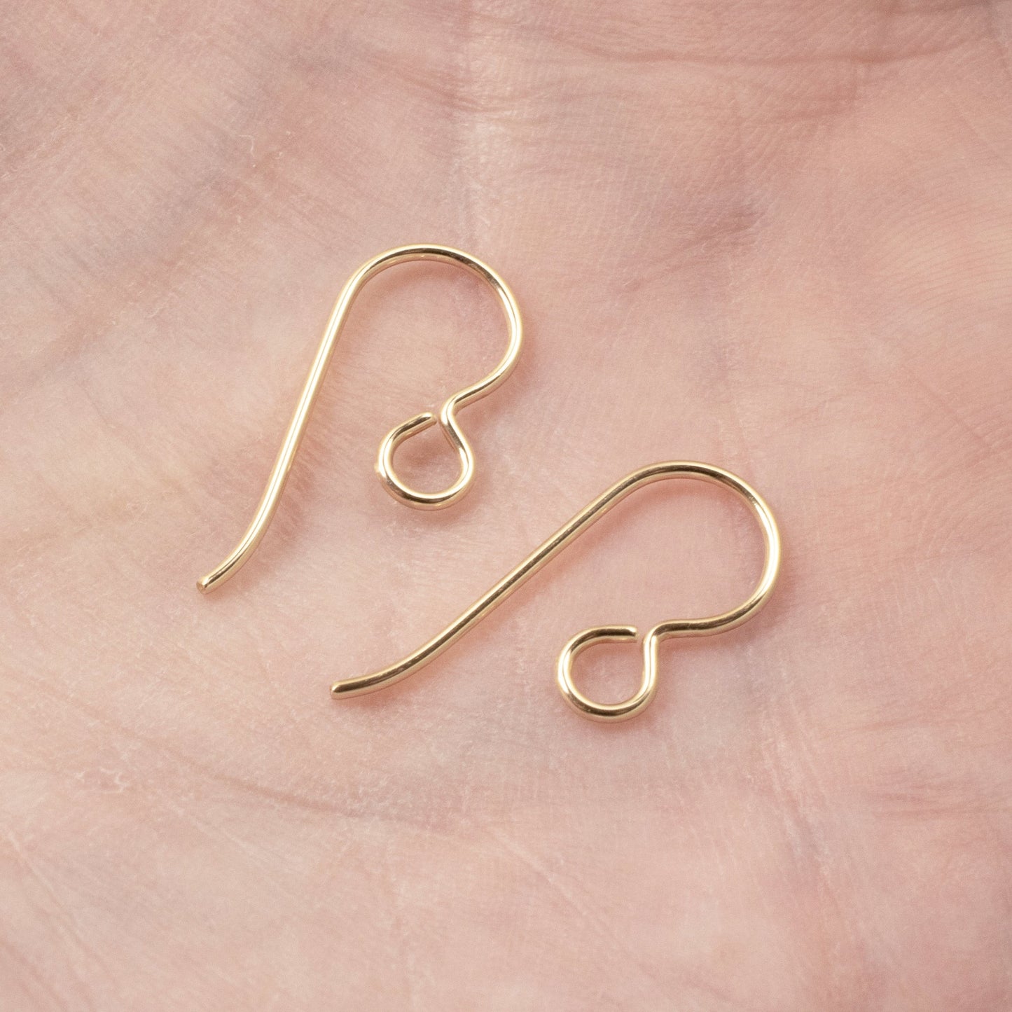 Gold Filled Ear Wires, 14/20 Regular Loop, USA Made Earring Hooks, 4-Pack