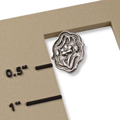 Silver Flower Button Clasp: Antique Silver Leather Cord Closure 2-Pack