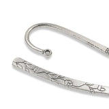5 Silver Rose & Vine Metal Bookmark Blanks, 4 1/2" Long, Customizable Bookmarks