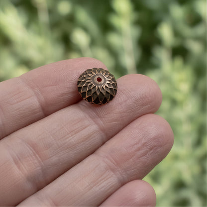 Copper Acorn Bead Caps: Antiqued 4-Pack Fits 12mm Beads Nunn Design Fall Jewelry
