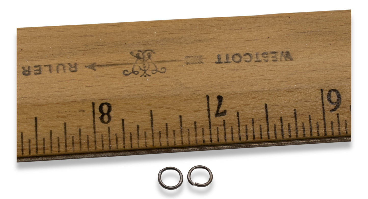 100-Pack Black 20 Gauge Round Jump Rings, 4mm Inside Diameter