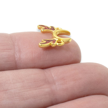 Antler Connector Links 4-Pack, 24k Gold Plated Reindeer Links, Christmas Jewelry Making