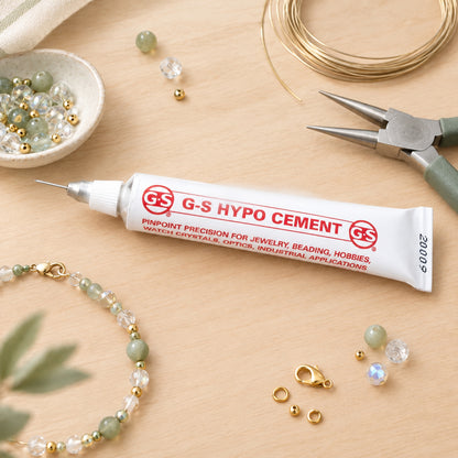 G-S HYPO CEMENT Jewelers Hobby Adhesive Crafting Glue 1/3 oz. Tube