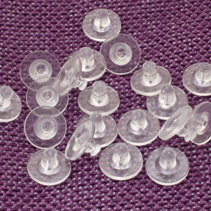 Silicone Earring Backs 100-Pack, Comfort Clutch Soft Support for Large Earrings